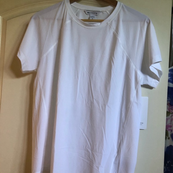 Women’s Athleta White training t-shirt. NWT size Medium - Picture 2 of 9